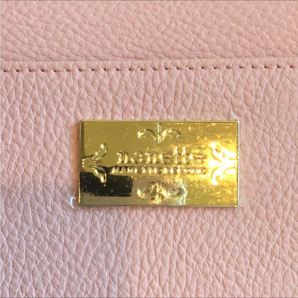 NWT Nanette Lepore Wallet Pebbled Vegan Leather Pink Zip - Picture 9 of 11